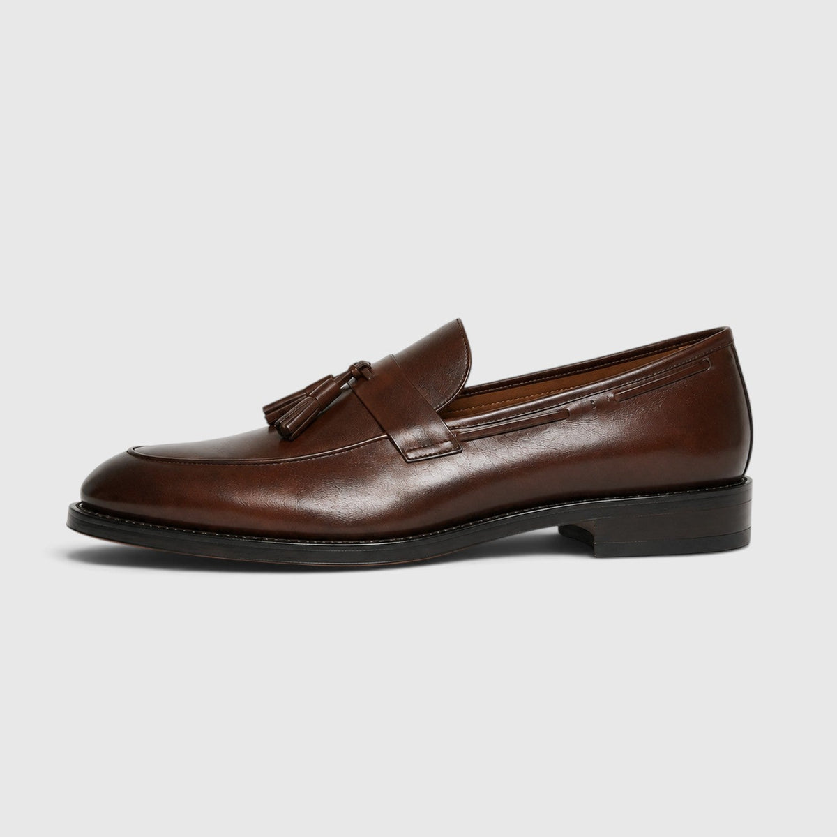 Men's Stylish Leather Tassel Loafers Slip-On Shoes