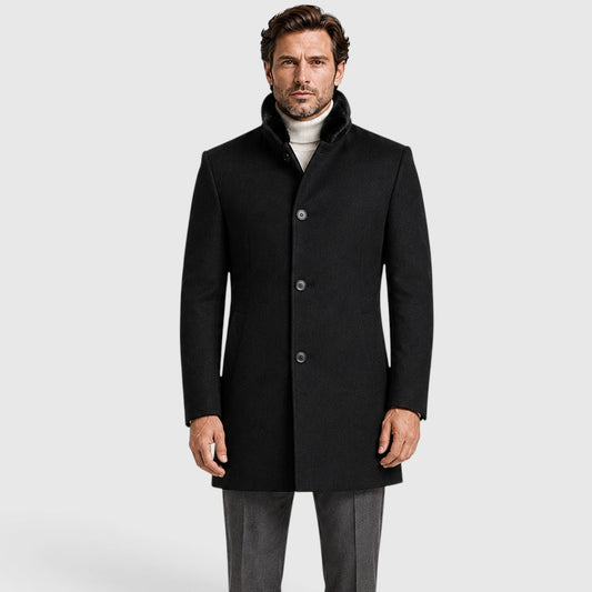 Men's Classic Woolen Lapel Coat Smart Casual
