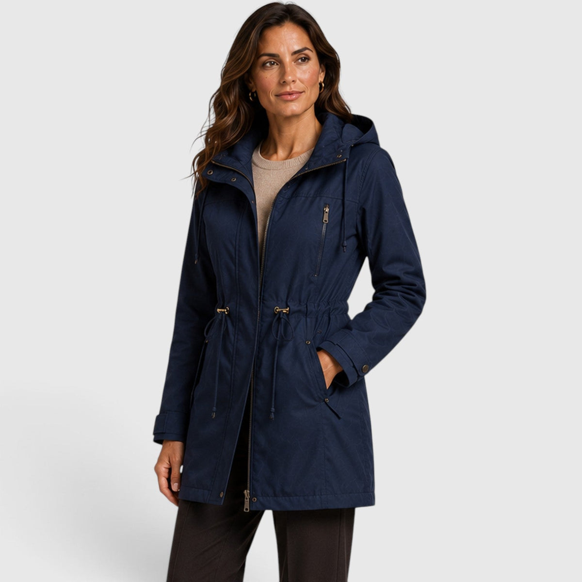 Women's Casual Cotton Mid-Length Coat