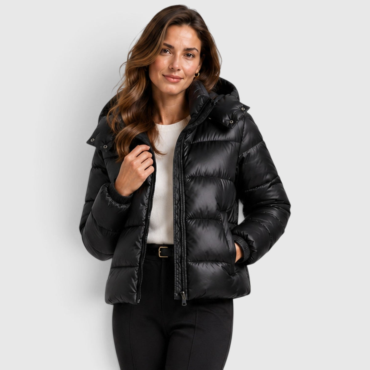 Women's Lightweight Quilted Hooded Puffer Jacket