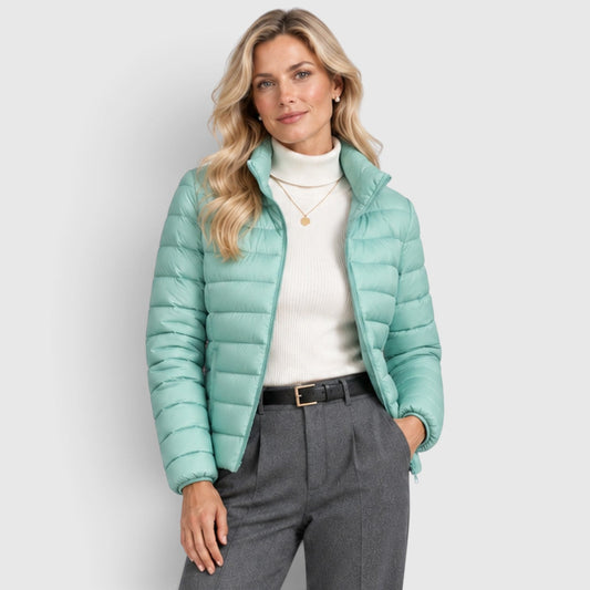 Women's Lightweight Padded Stand Collar Jacket