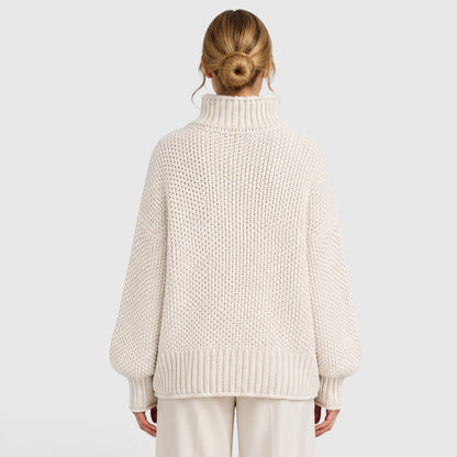 Women's Cozy Knit Roll Neck Jumper