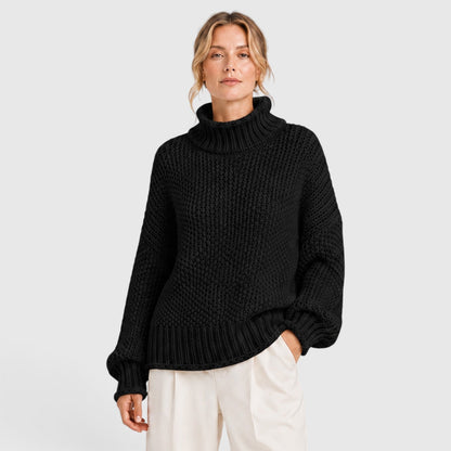 Women's Cozy Knit Roll Neck Jumper