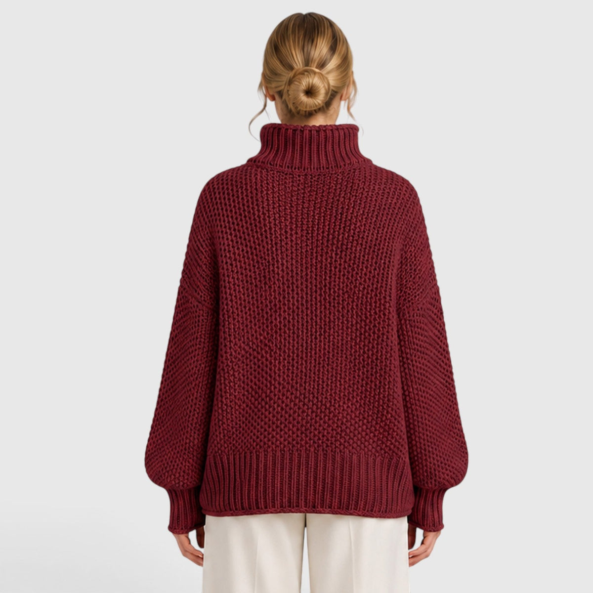Women's Cozy Knit Roll Neck Jumper