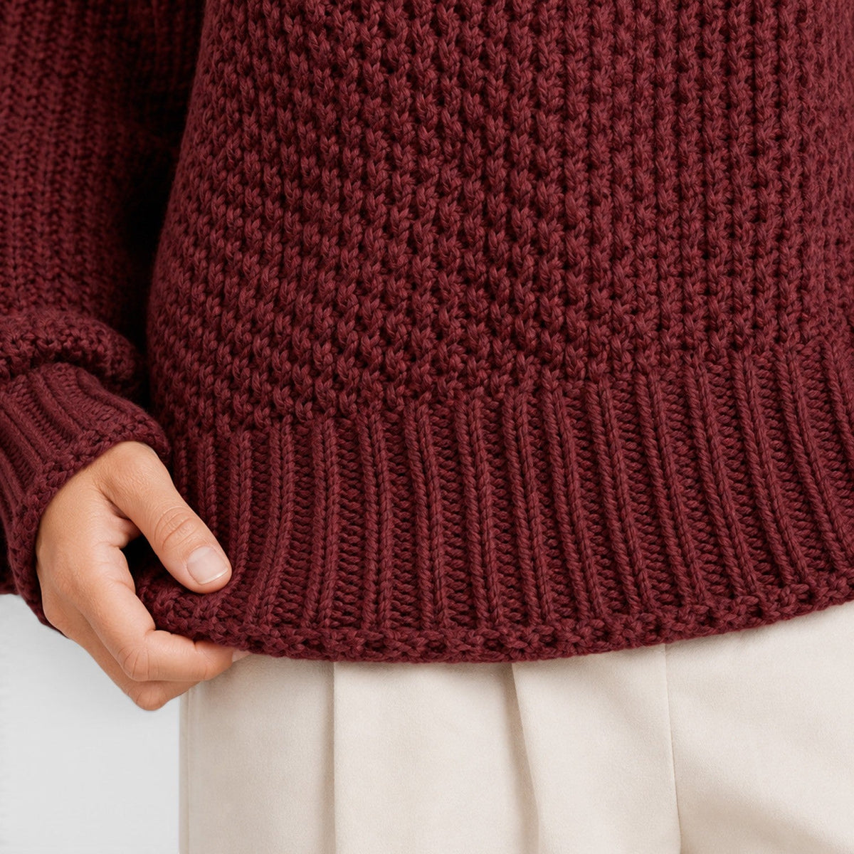 Women's Cozy Knit Roll Neck Jumper