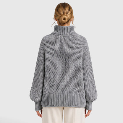 Women's Cozy Knit Roll Neck Jumper