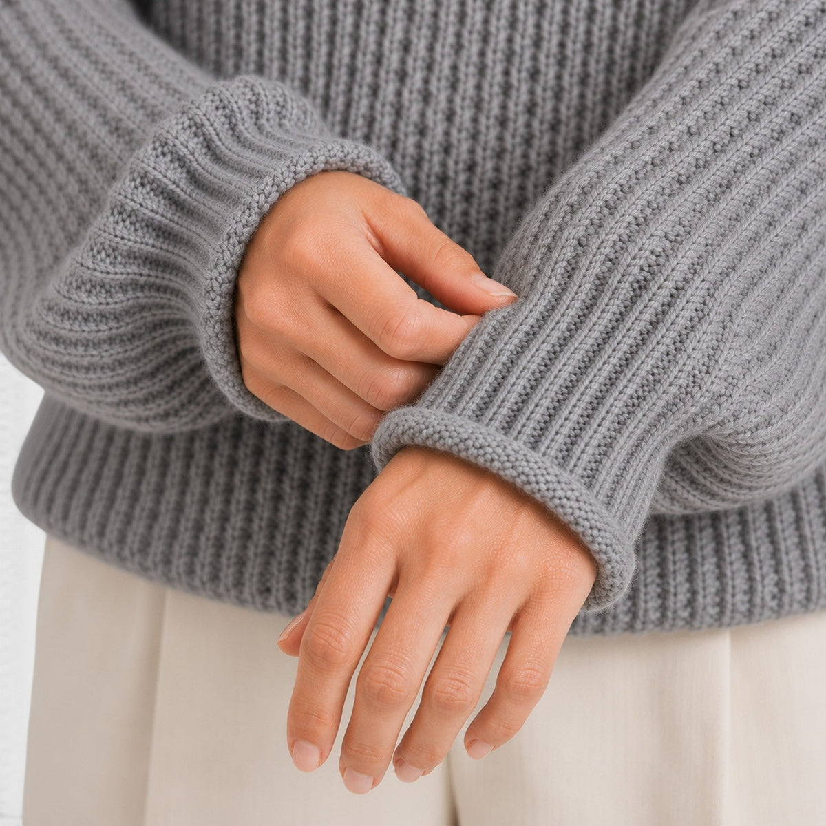 Women's Cozy Knit Roll Neck Jumper