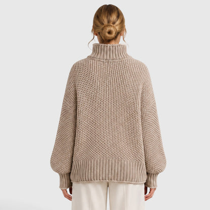 Women's Cozy Knit Roll Neck Jumper