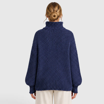 Women's Cozy Knit Roll Neck Jumper