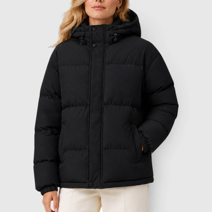 Women's Lightweight Hooded Puffer Jacket with Casual Fit