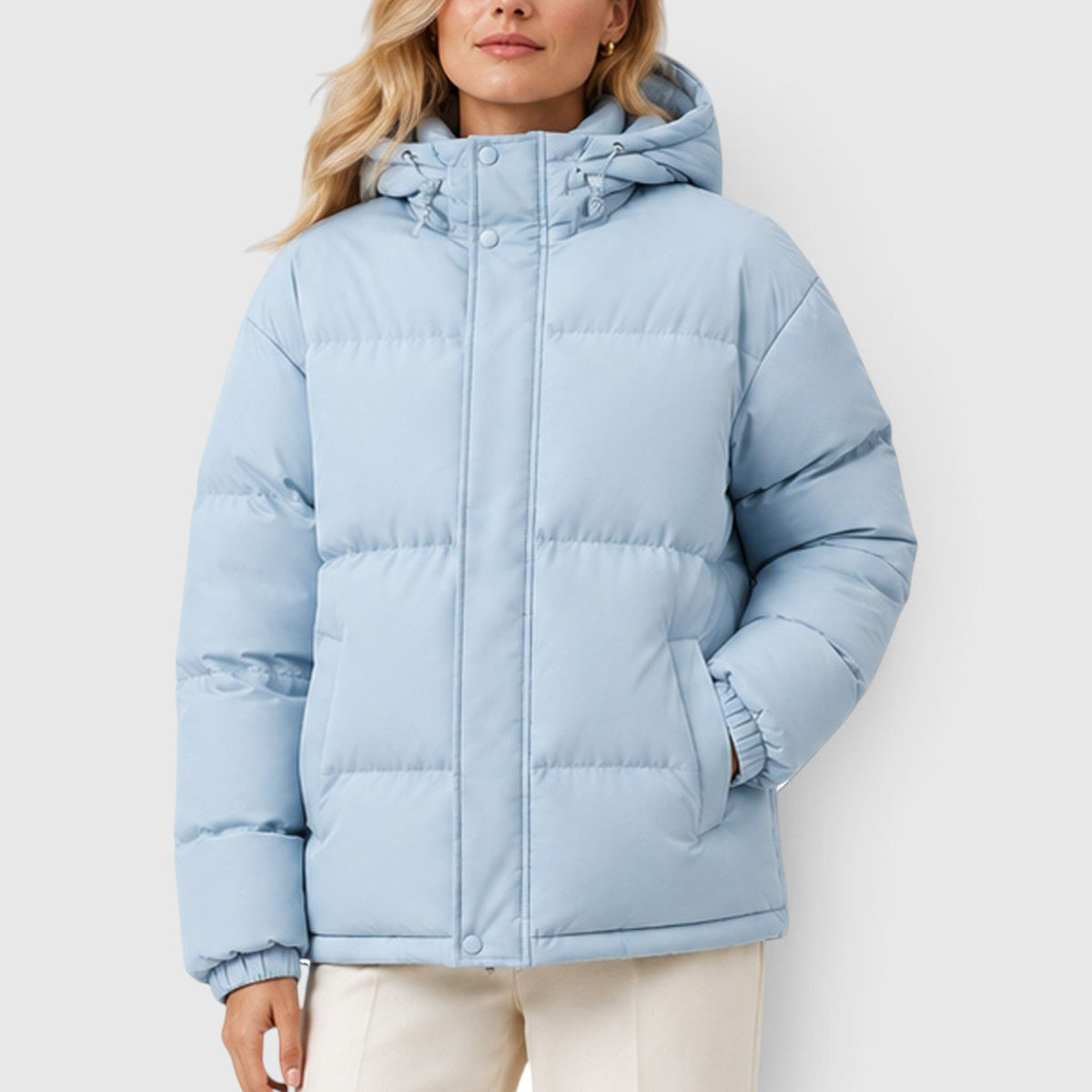 Women's Lightweight Hooded Puffer Jacket with Casual Fit
