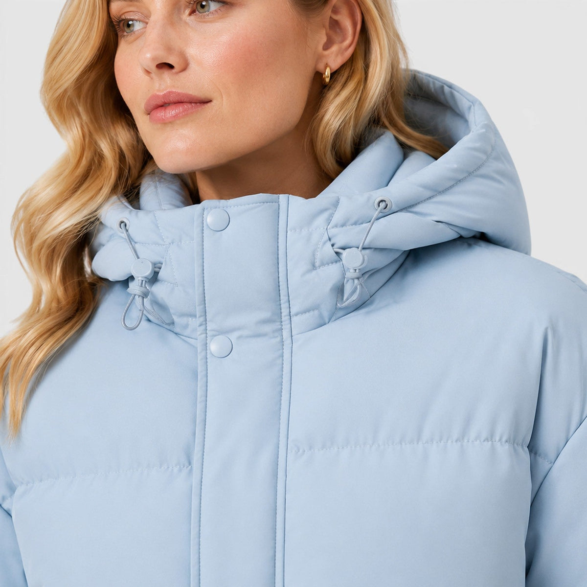 Women's Lightweight Hooded Puffer Jacket with Casual Fit