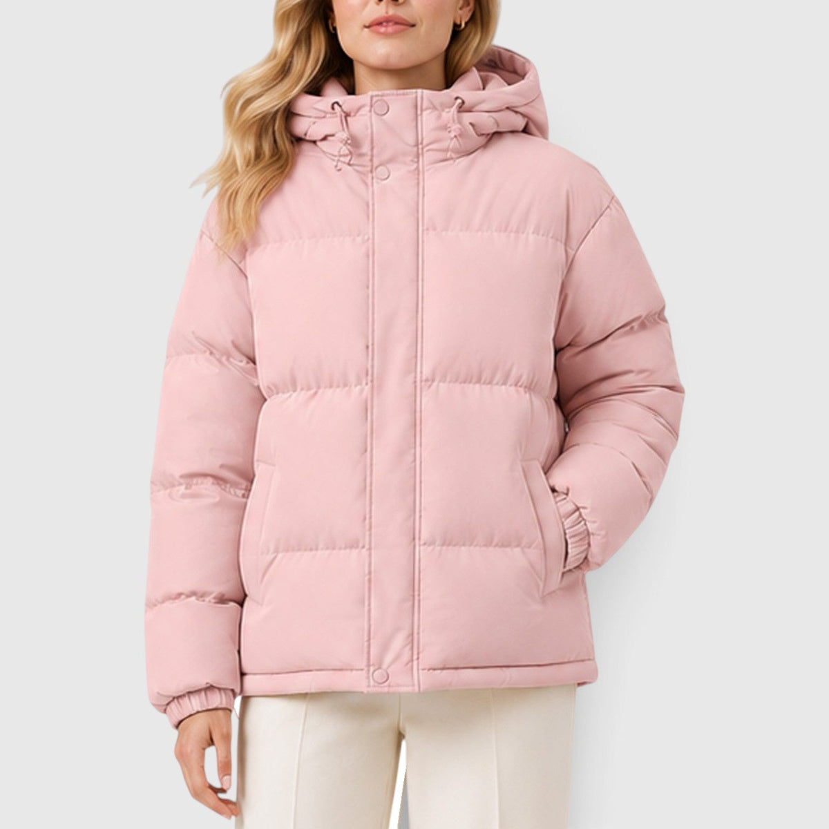 Women's Lightweight Hooded Puffer Jacket with Casual Fit