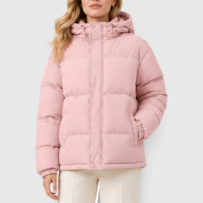 Women's Lightweight Hooded Puffer Jacket with Casual Fit