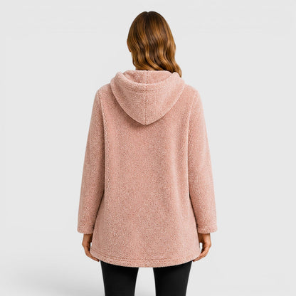 Women's Casual Soft Plush Hooded Sweatshirt