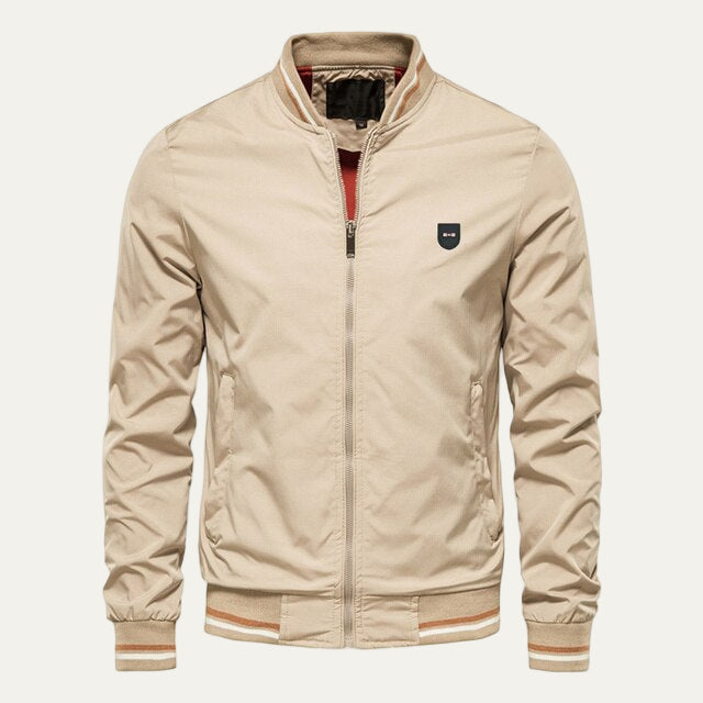 Men's Vintage Logo Patch Bomber Jacket