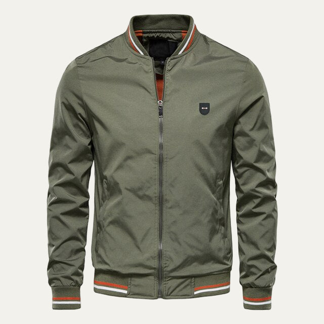 Men's Vintage Logo Patch Bomber Jacket - OutfitLondon