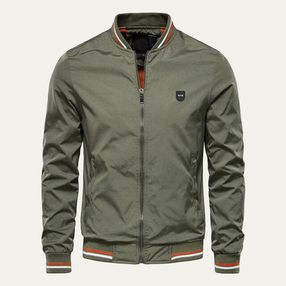 Men's Vintage Logo Patch Bomber Jacket - OutfitLondon