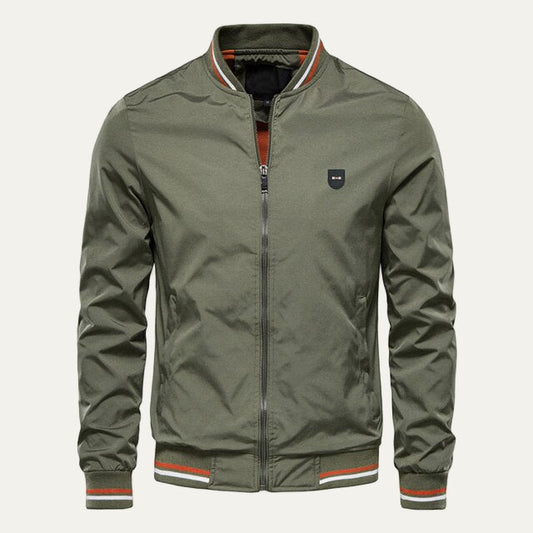 Men's Vintage Logo Patch Bomber Jacket - OutfitLondon