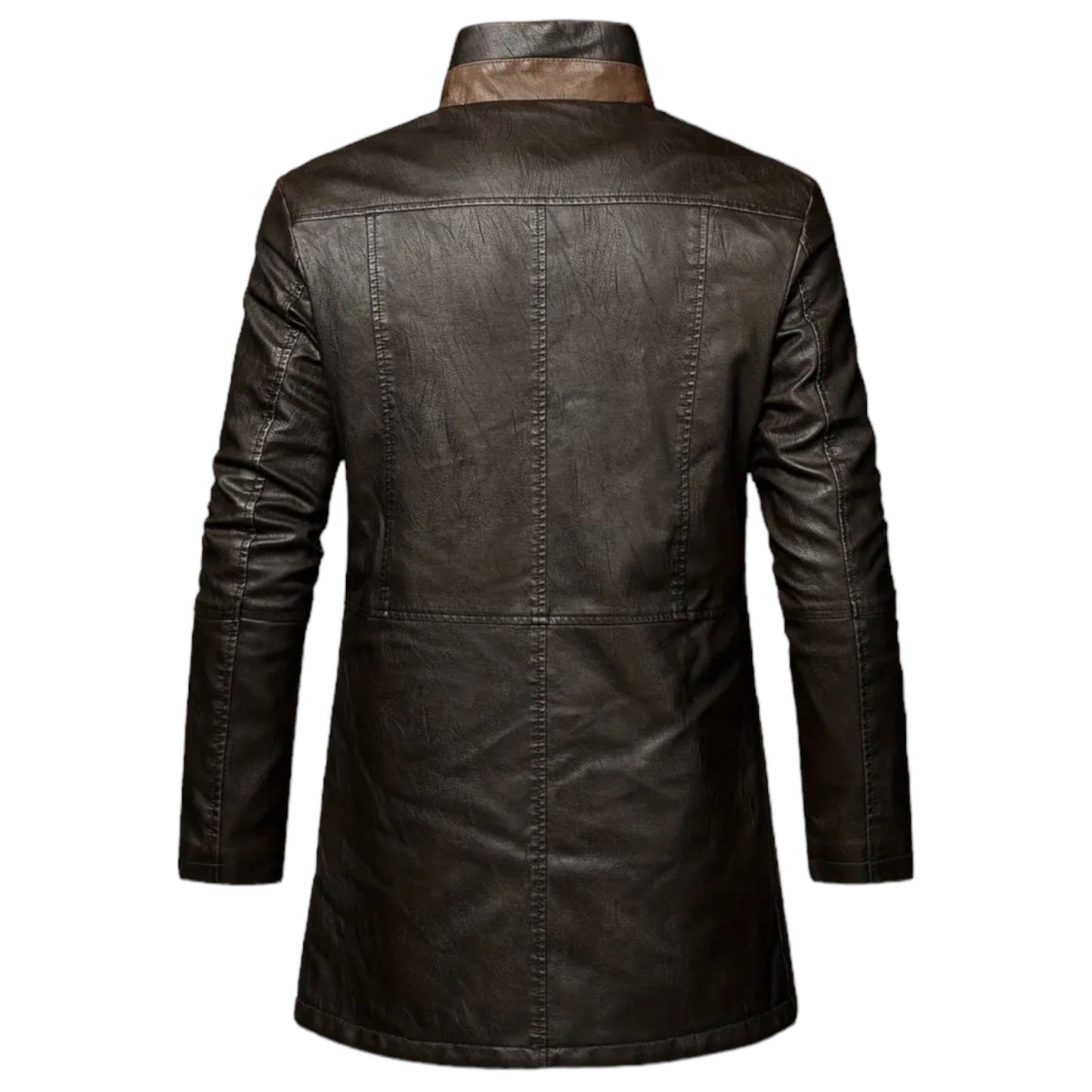 Black Leather Biker Jacket for Men