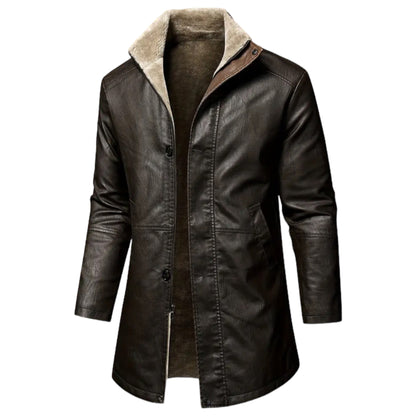 Black Leather Biker Jacket for Men - OutfitLondon