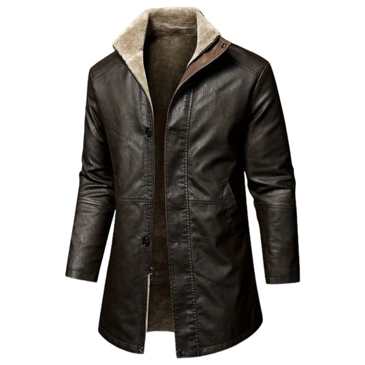Black Leather Biker Jacket for Men - OutfitLondon
