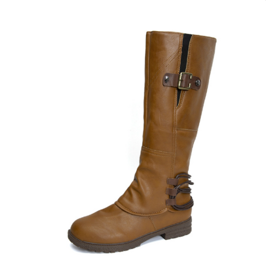 Tall Genuine Leather Riding Boots