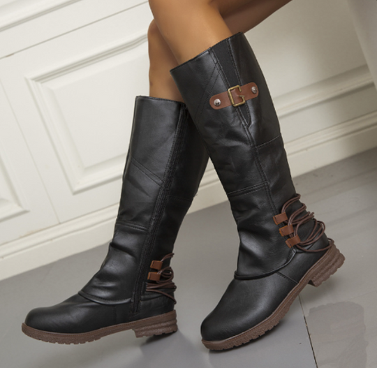 Tall Genuine Leather Riding Boots - OutfitLondon