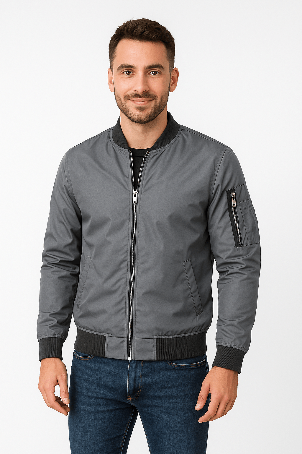 Slim Fit Black Leather Jacket