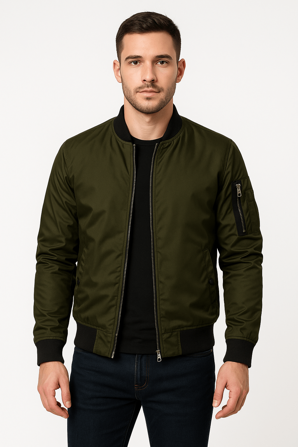 Slim Fit Black Leather Jacket