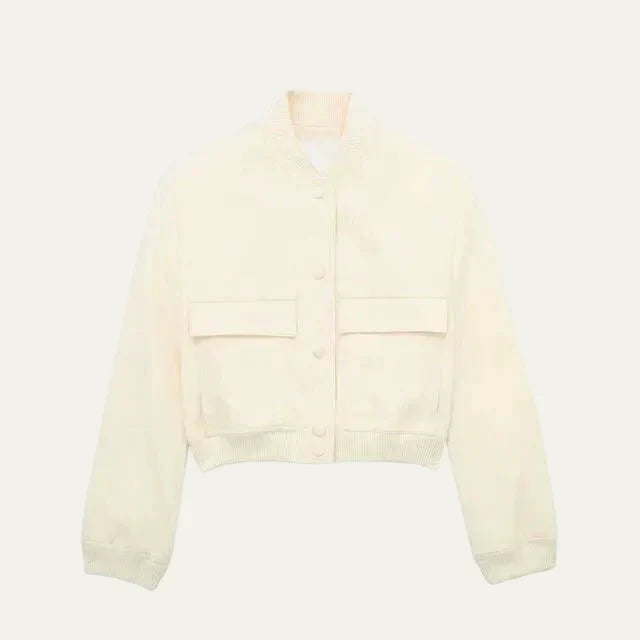 Ladies' Fitted Zip Up Bomber Coat