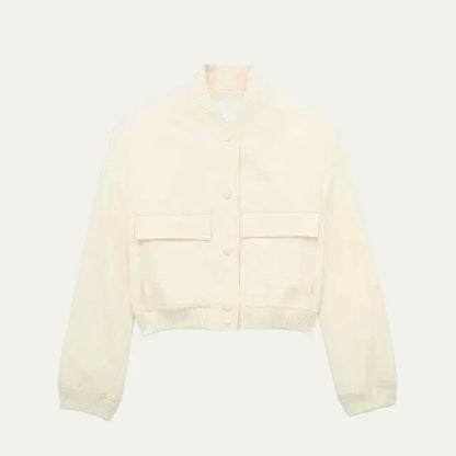 Ladies' Fitted Zip Up Bomber Coat