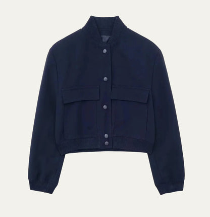 Ladies' Fitted Zip Up Bomber Coat