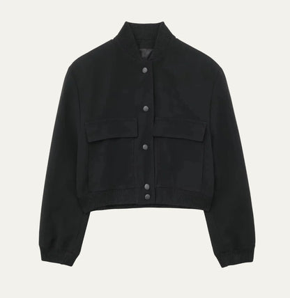 Ladies' Fitted Zip Up Bomber Coat