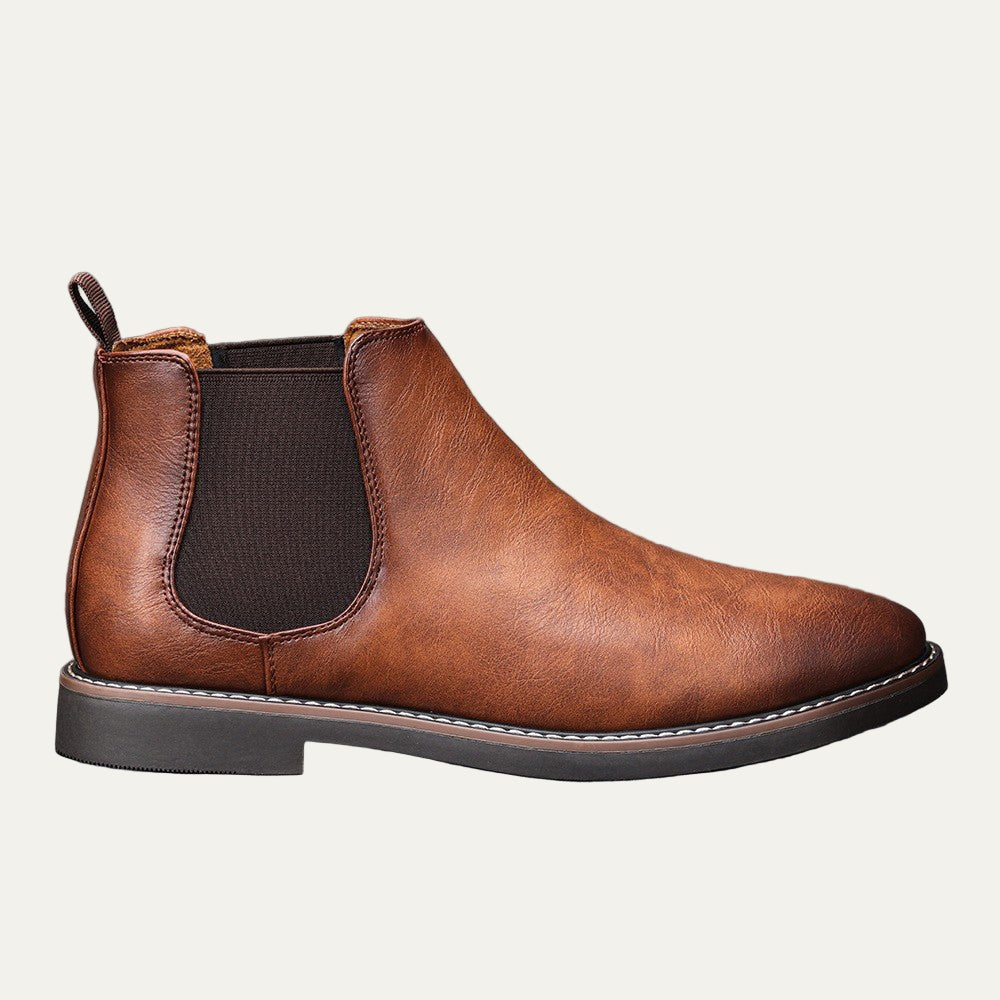 Smart Leather Chelsea Ankle Boots for Men - OutfitLondon