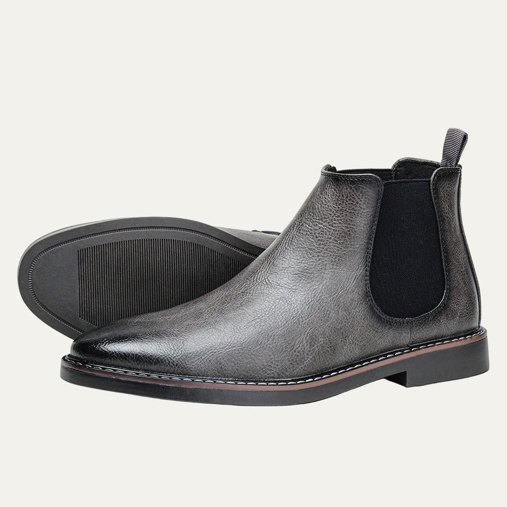 Smart Leather Chelsea Ankle Boots for Men