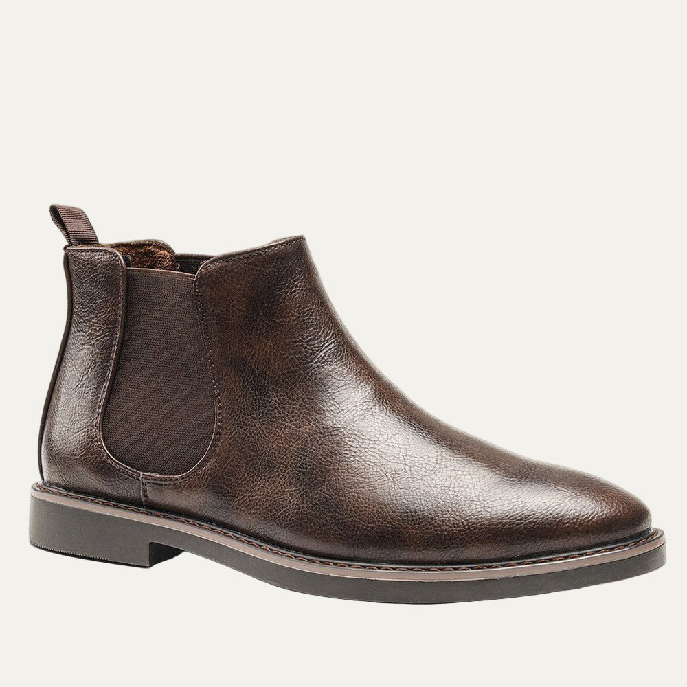 Smart Leather Chelsea Ankle Boots for Men