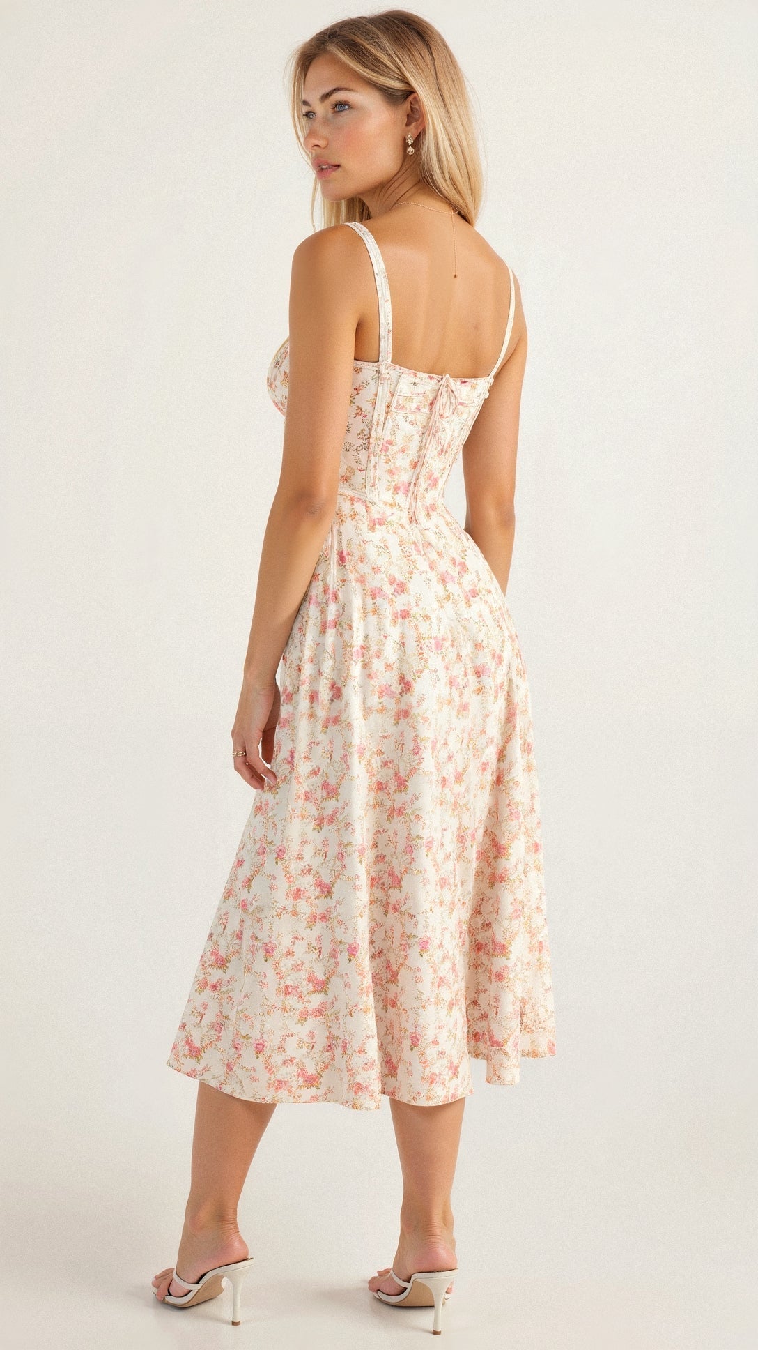 Chic Ladies Floral Midi Sundress
