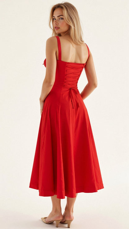 Chic Ladies Floral Midi Sundress