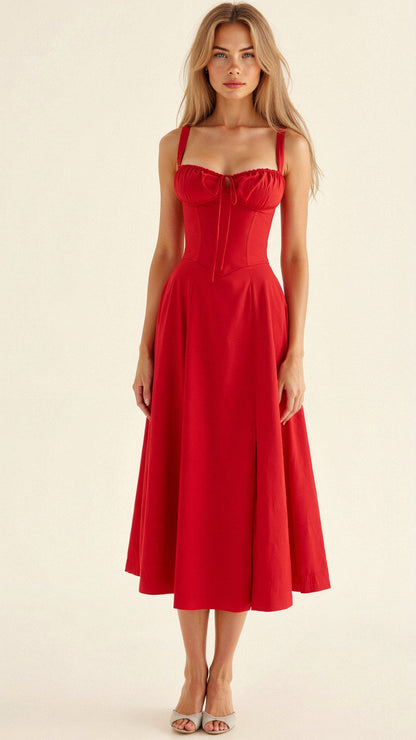 Chic Ladies Floral Midi Sundress