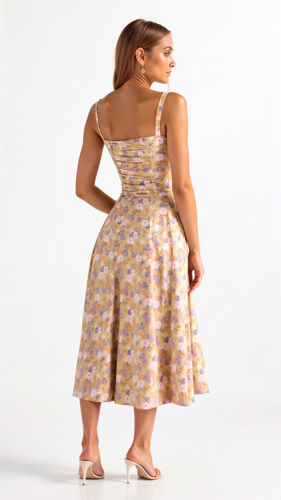 Chic Ladies Floral Midi Sundress