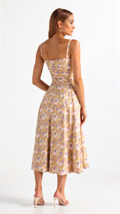 Chic Ladies Floral Midi Sundress
