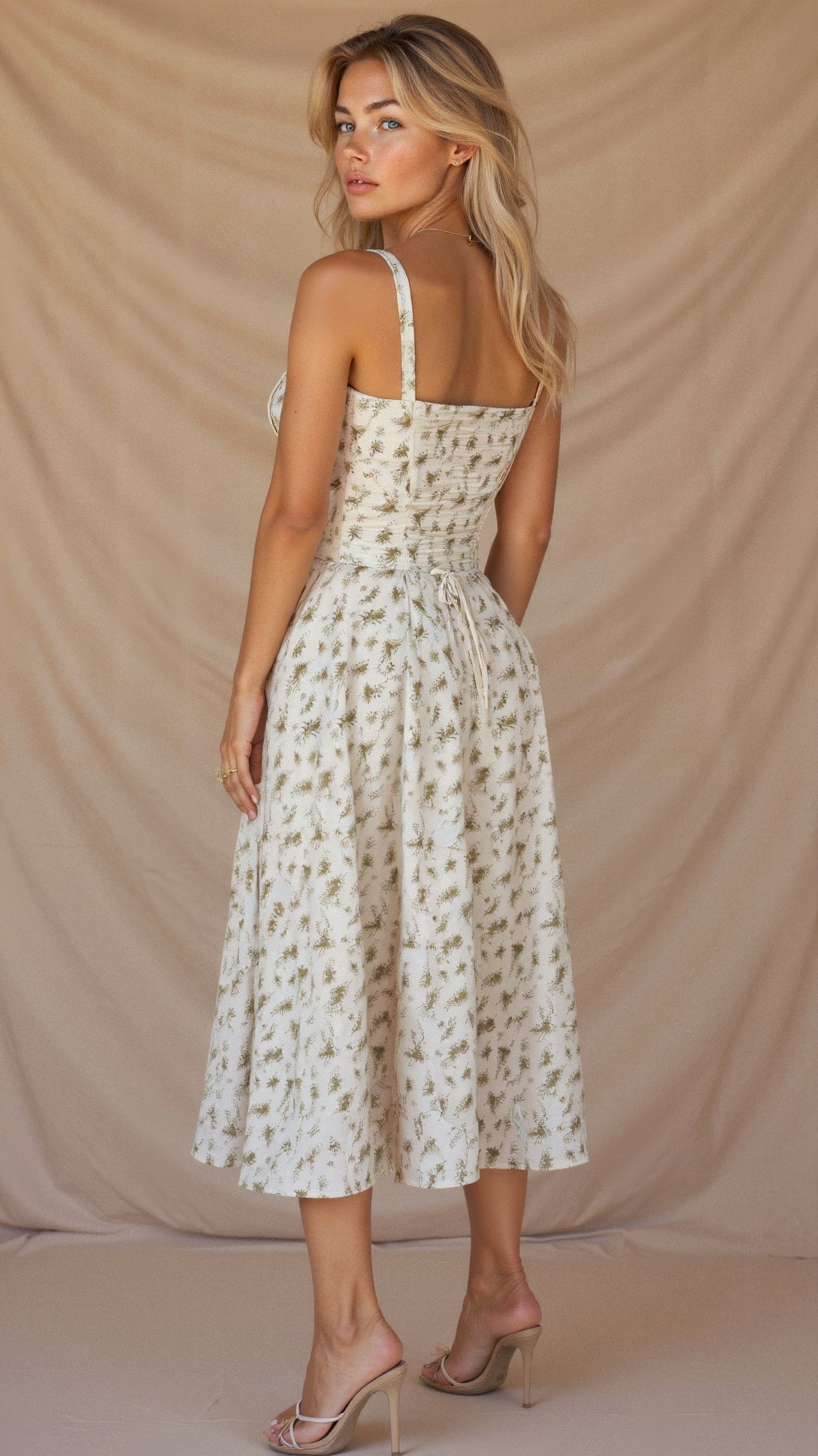 Chic Ladies Floral Midi Sundress