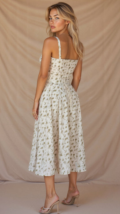 Chic Ladies Floral Midi Sundress