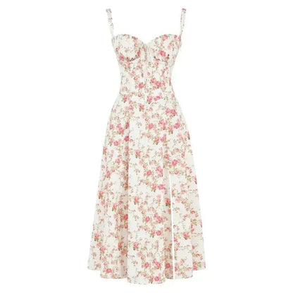 Chic Ladies Floral Midi Sundress