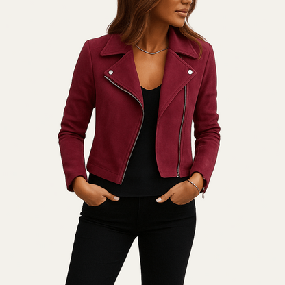 Ladies Slim Fit Biker Jacket
