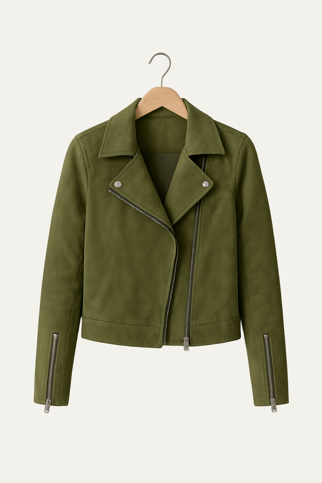 Ladies Slim Fit Biker Jacket