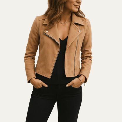 Ladies Slim Fit Biker Jacket