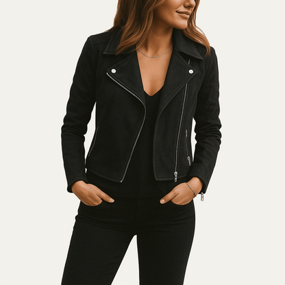 Ladies Slim Fit Biker Jacket