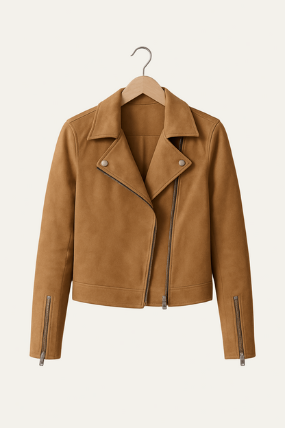 Ladies Slim Fit Biker Jacket